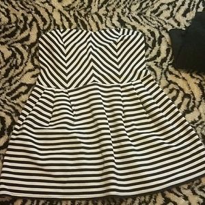 Navy and white dress